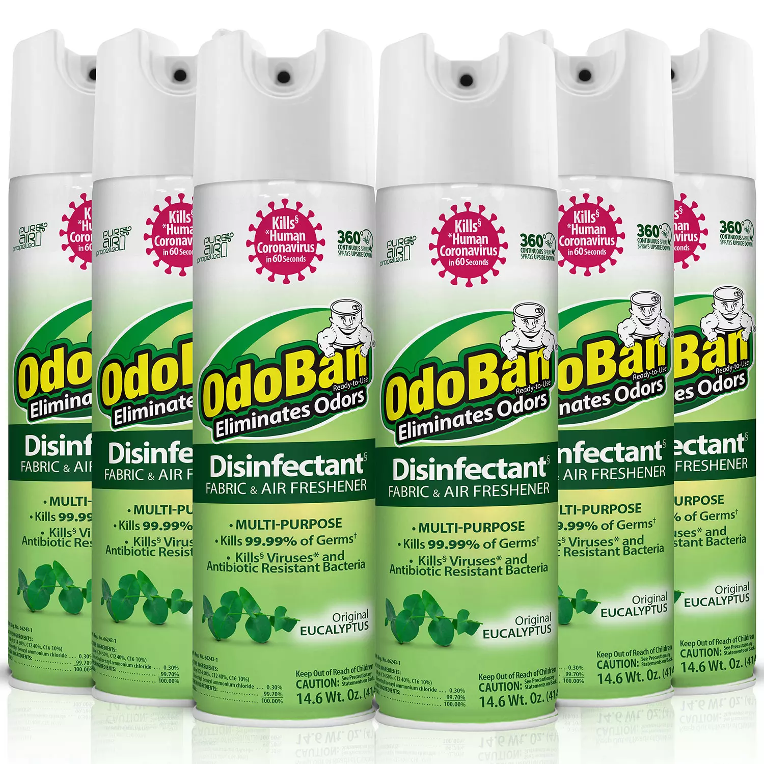 OdoBan Disinfectant Spray, 14.6 oz./can, 6 pk. (Choose Scent) Jarasim